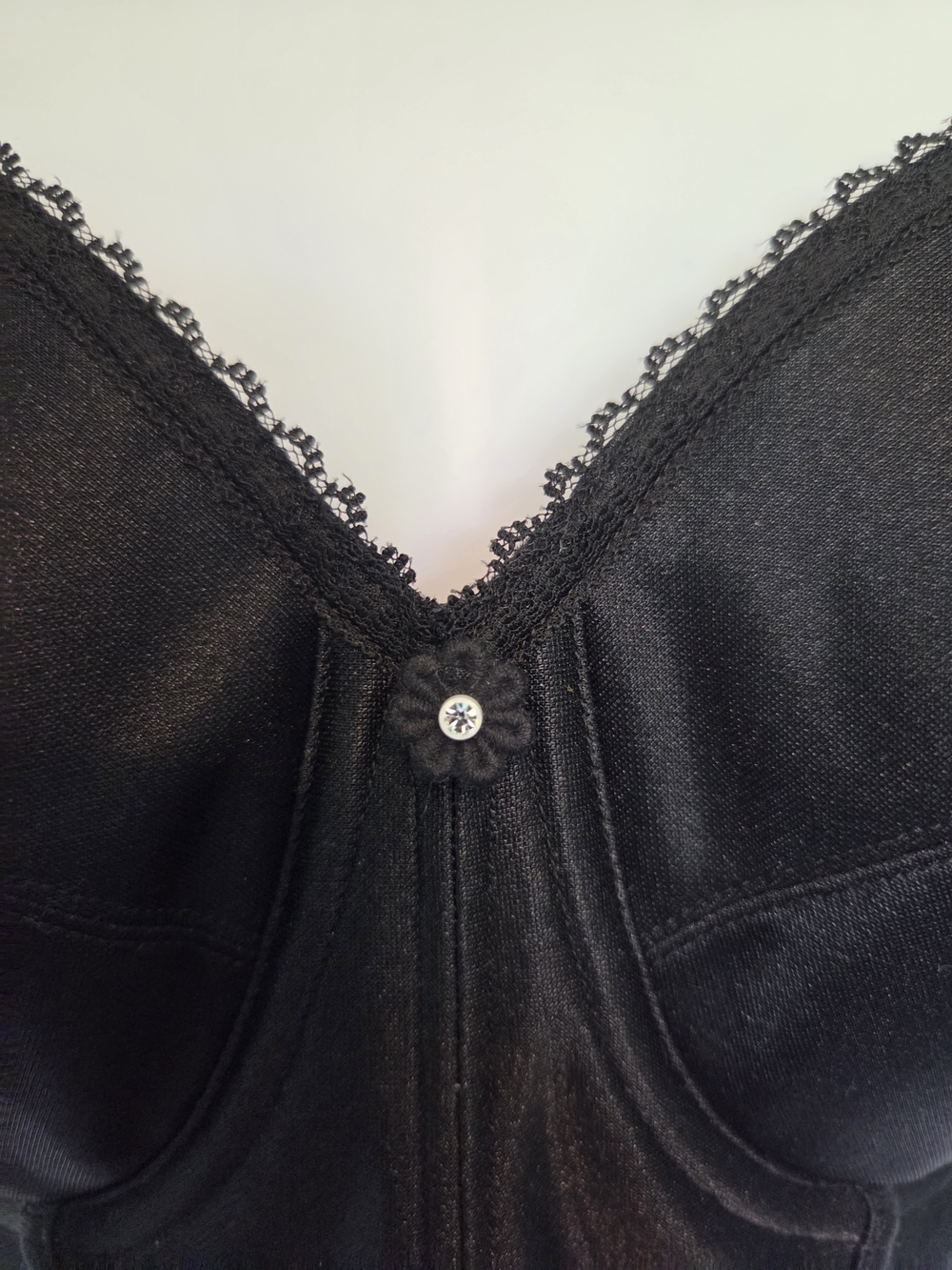 NWT 36D Dominique Black Strapless Longline Bustier - Picture 4 of 7